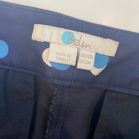 Boden Richmond Cotton Navy Blue Career Academia Ankle Trouser Pants, Size 6R - Picture 8 of 8